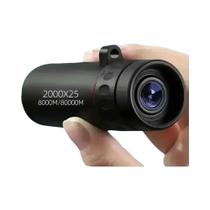 Telescópio Monocular HD 2000x25 Portátil Com Suporte Para Celular Para Camping, Caça E Observação De