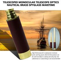 Telescópio óptico monocular 25x30mm em latão náutico