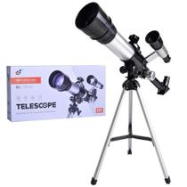 Telescopio profissional em metal microscopio refrator luneta com tripe alcance 60x