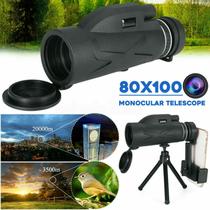 (Telescópio+tripé) 80X100 HD Telescópio Monocular Câmera de telefone Zoom Starscope Ferramentas de tripé de caminhada