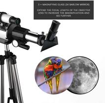 Telescópios para o Telescópio Adulto de Astronomia Crianças Iniciantes Adultos 15x-150x 70/300 FMC Telescópio Óptico Refractor com Tripé, Adaptador telefônico, Escopo do Localizador, Filtro lunar,(branco)