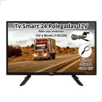 Televisão Smart 24 Polegadas 12volts P/Caminhão + Antena Motor Home Barco Onibus - Philco