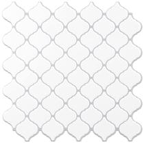 Telha Backsplash STICKGOO Arabesque Peel and Stick White Telha Backsplash STICKGOO Arabesque Peel and Stick White