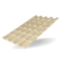 Telha Colonial de PVC Marfim Lux Telhas 2,62m x 0,88m Telha Colonial de PVC Marfim Lux Telhas 2,62m x 0,88m