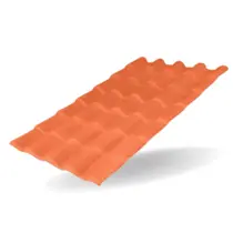 Telha Colonial de PVC Terracota Lux Telhas 2,62m x 0,88m Telha Colonial de PVC Terracota Lux Telhas 2,62m x 0,88m