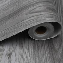 Telha de piso Peel Stick ZBSKJ Vinil cinza 30x300 cm impermeável