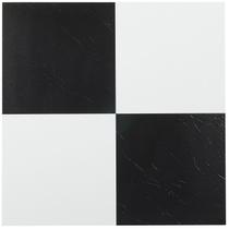 Telha de vinil Achim Home Furnishings Nexus Solid preto e branco Telha de vinil Achim Home Furnishings Nexus Solid preto e branco