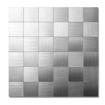 Telha Yipscazo 10 folhas de aço inoxidável Peel & Stick 30x30 cm Telha Yipscazo 10 folhas de aço inoxidável Peel & Stick 30x30 cm