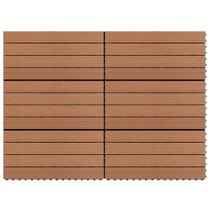 Telhas de deck vidaXL WPC 23,6x11,8cm Cinza 6 peças 1m²