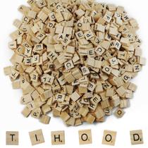Telhas de madeira Scrabble Letters TIHOOD 1000PCS para artesanato Telhas de madeira Scrabble Letters TIHOOD 1000PCS para artesanato