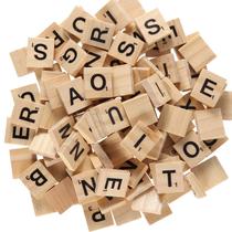 Telhas de madeira Scrabble ZEONHAK 1200 PCS 20x18x0,5 mm naturais