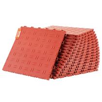 Telhas de revestimento de piso interligadas VEVOR 30x30cm, pacote com 25 unidades, vermelhas Telhas de revestimento de piso interligadas VEVOR 30x30cm, pacote com 25 unidades, vermelhas