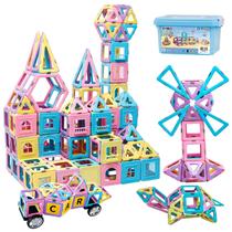 Telhas magnéticas, blocos de construção, brinquedos, TOKBLOK, 136 peças Telhas magnéticas, blocos de construção, brinquedos, TOKBLOK, 136 peças