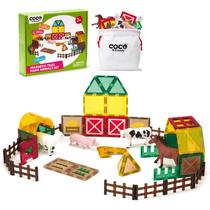 Telhas magnéticas Farm Animals Coco&Friends para crianças de 2 a 8 anos