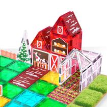 Telhas magnéticas Odjas Farm Animal 66P para crianças de 3 a 8 anos