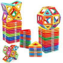 Telhas magnéticas para 3 4 5 6 7 8 + anos de idade meninos meninas atualizar blocos de construção magnéticos conjunto educacional STEM brinquedos de Natal aniversário presentes brinquedos para meninos e meninas de mais de 3 anos (40PCS telhas magnét - HQXBNBY