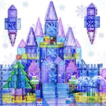 Telhas magnéticas SKTMYY 114 unidades 3D Diamond Princess Ice Castle Telhas magnéticas SKTMYY 114 unidades 3D Diamond Princess Ice Castle