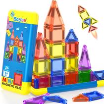 Telhas magnéticas Toy Soyee Mini Travel com estanho de metal de 3 a 8 anos