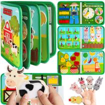 Tema da fazenda infantil Busy Board Quanquer 18 atividades de 1 a 4 anos