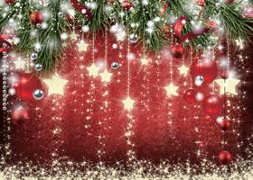 Tema de bola vermelha de Natal SJOLOON Backdrop 2.4mx1.8m Tema de bola vermelha de Natal SJOLOON Backdrop 2.4mx1.8m