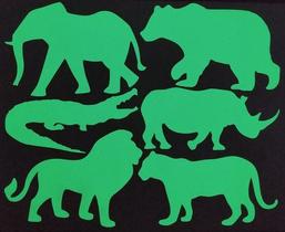 Tema Safari - Adesivos Brilham no Escuro Fosforescente Animais, Selva - Decoração Quarto Infantil