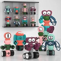 TEMI Magnets Robot Toy para 3 4 5 6 7 anos de idade meninos - Transforme brinquedosPlanet Magnetic Building Blocks empilhamento para criança, STEM Learning Educacional Natal e Presentes de Aniversário para Crianças Idades 3-7