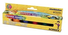 Temp. guache 6cores/15ml hang acrilex 20060000 Temp. guache 6cores/15ml hang acrilex 20060000