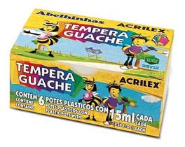 Tempera guache 15ml 6 cores cód: 2020 acrilex Tempera guache 15ml 6 cores cód: 2020 acrilex