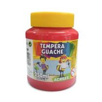 Tempera Guache 250ml Acrilex - Vermelho Fogo