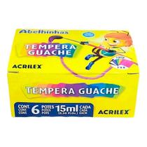 Tempera Guache Abelinhas 6 cores 02020 Acrilex