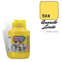 Tempera Guache Acrilex 250ml Amarelo Limão Tempera Guache Acrilex 250ml Amarelo Limão