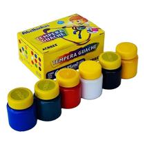 Tempera Guache Acrilex 6 cores com 15ml