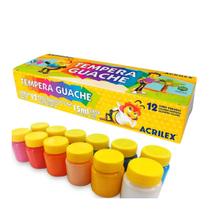Tempera Guache com 12 Unidades 15ml cada - Acrilex Tempera Guache com 12 Unidades 15ml cada - Acrilex