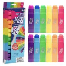 Têmpera Paint Sticks Idiy, pacote com 12 cores vibrantes de néon Têmpera Paint Sticks Idiy, pacote com 12 cores vibrantes de néon
