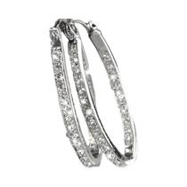 Temperamento zircão hoop brincos brilhantes elegantes orelha jóias acessórios festa roupas decoração