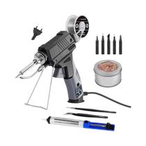 Temperatura Ajustável NEWACALOX 180-500 graus Conjunto De Pistola De Solda Digital Com Display LCD E Temperatura Ajustável NEWACALOX 180-500 graus Conjunto De Pistola De Solda Digital Com Display LCD E