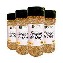 Tempero 100% Natural Chef Com Sal Qualidade Premium Pote com Dosador Kit 4 60g