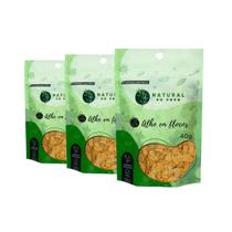 Tempero Alho Em Flocos Kit 3 Premium 100% Natural Pouch 40G