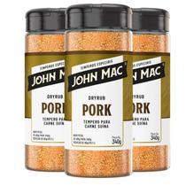 Tempero Carne Suina Dry Rub JOHN MAC Pork 340g (3 unidades)
