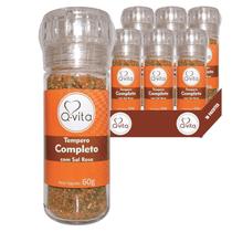 Tempero Completo Com Sal Rosa E Moedor Q-Vita 60G (6 Vidros) Tempero Completo Com Sal Rosa E Moedor Q-Vita 60G (6 Vidros)
