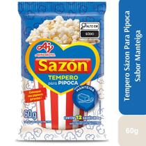 Tempero em pó sazón pipoca sabor manteiga 60g