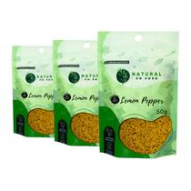Tempero Lemon Pepper Gourmet Qualidade Superior Kit 3 Pouch