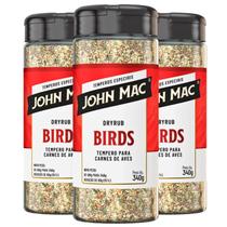 Tempero Para Aves Dry Rub Birds John Mac 340G (3 Unidades)