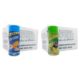 Tempero Pipoca - 12 Frascos 6 Cheddar 6 Parmesão E Alho Tempero Pipoca - 12 Frascos 6 Cheddar 6 Parmesão E Alho