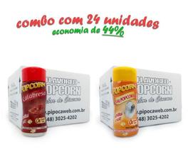 Tempero Pipoca - Cx 24 Frascos 12 Calabresa 12 Sal Popcorn