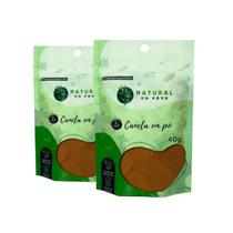 Tempero Premium Canela Em Pó Alta Qualidade Kit 2 Pouch 40G