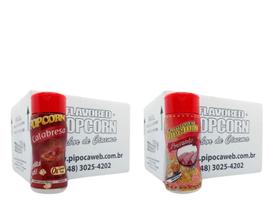 Temperos Para Pipoca Cx 12 Frascos 6 Calabresa 6 Presunto