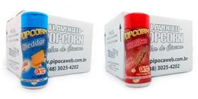 Temperos Para Pipoca Cx 24 Un - Cheddar E Churrasco - Flavored Popcorn
