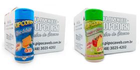 Temperos Pipoca 24 Frascos - 12 Cheddar - 12 Tomate E Queijo