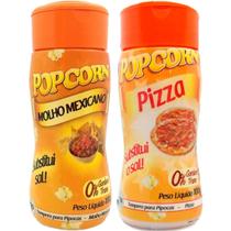 Temperos Pipoca Caixa 12 Frascos 6 Molho Mexicano E 6 Pizza